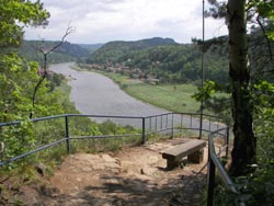  Wilke-Aussicht, Blick auf Wehlen